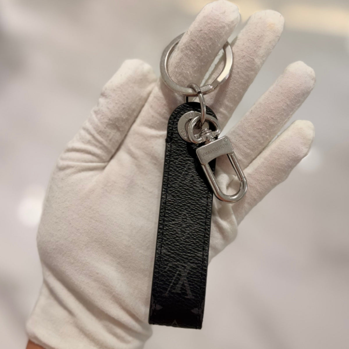 Louis Vuitton Dragonne Bag Charm & Key Holder - Monogram Eclipse Canvas