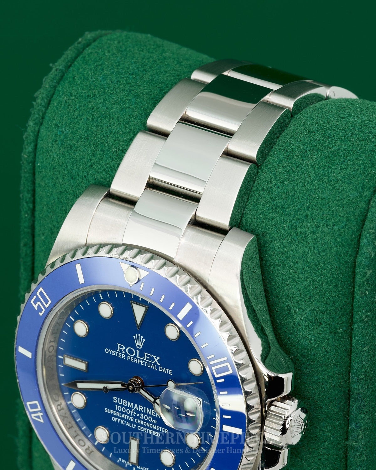 40mm Rolex Submariner Date "Custom Smurf" with Custom Blue Dial and Bezel in Stainless Steel on Oyster (Ref: 116610LN)(Year: 2010)