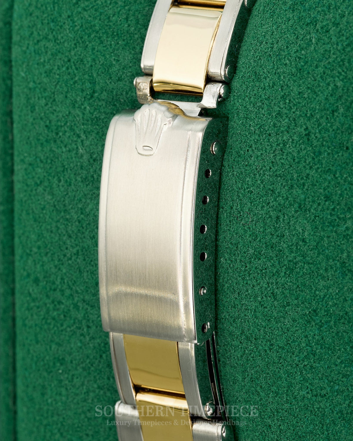34mm Rolex Date with Champagne Stick Dial in 14kt Yellow Gold and Stainless on Oyster (Ref: 1501)(Year: 1969)