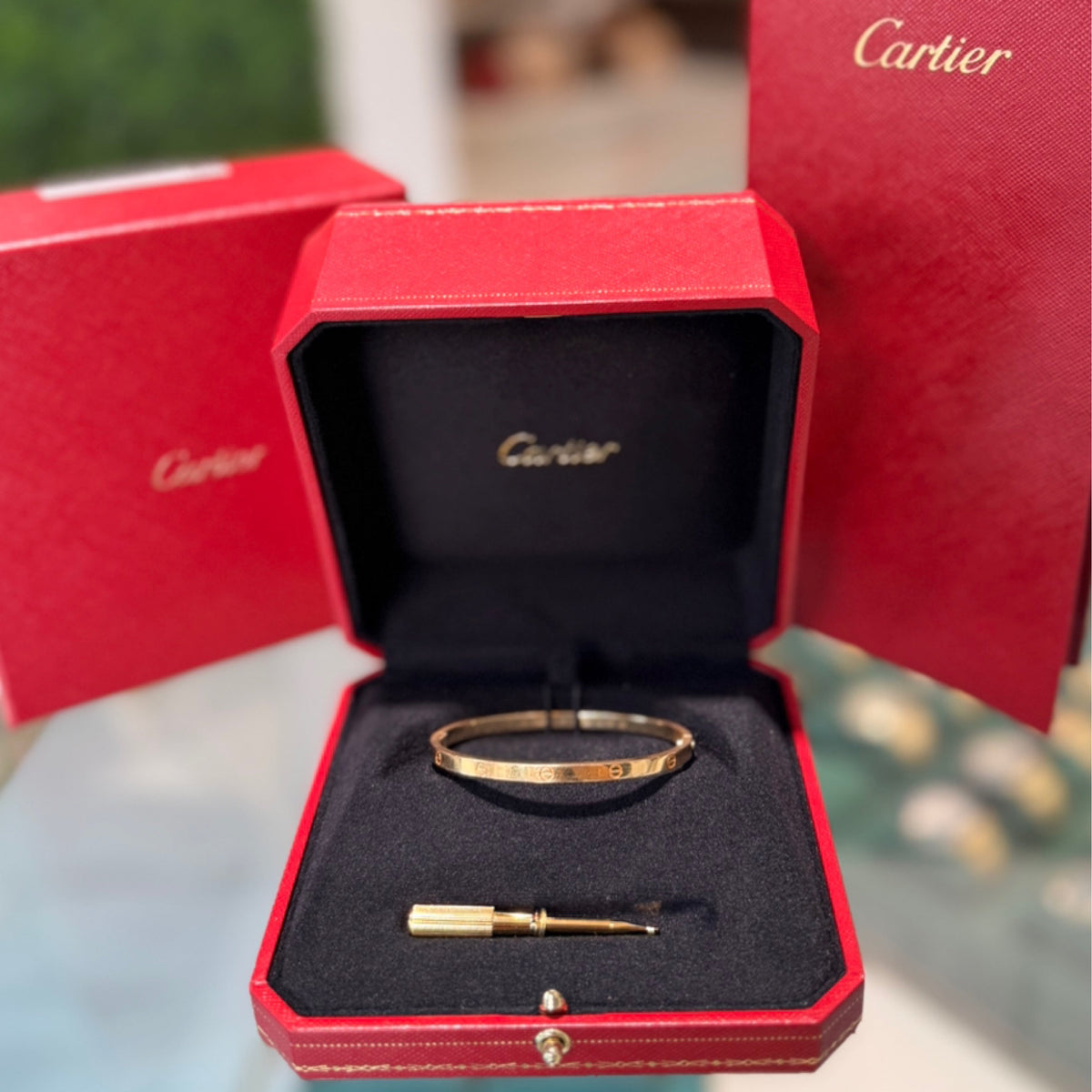 Cartier Love Bracelet, Small Model in 18kt Yellow Gold (Sz 17cm) (2023)