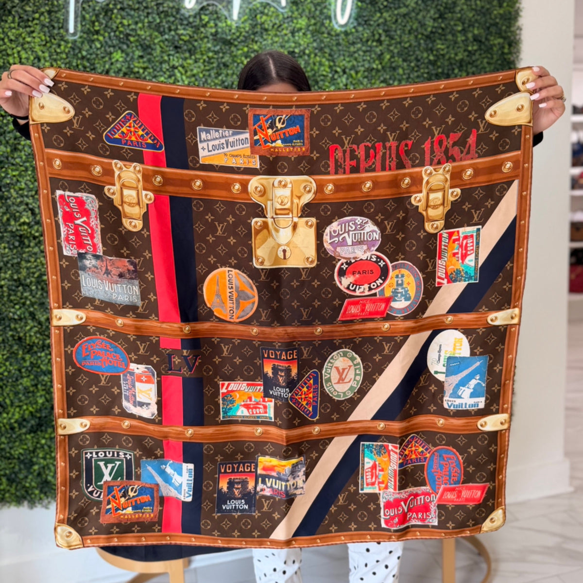 Louis Vuitton Monogram Square 90 Scarf - 100% Silk