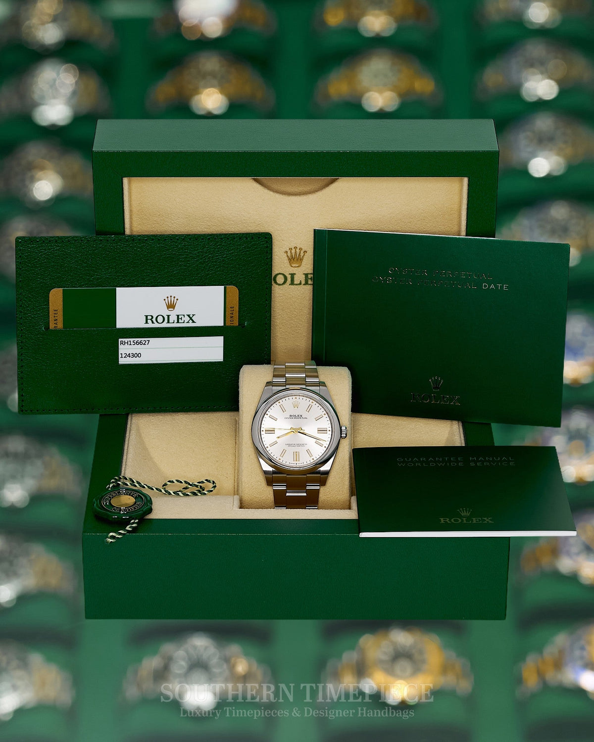 41mm Rolex Oyster Perpetual Silver Stick in Stainless Steel on Oyster (Ref: 124300)(Year: 2020)(Box & Papers) (6823367)