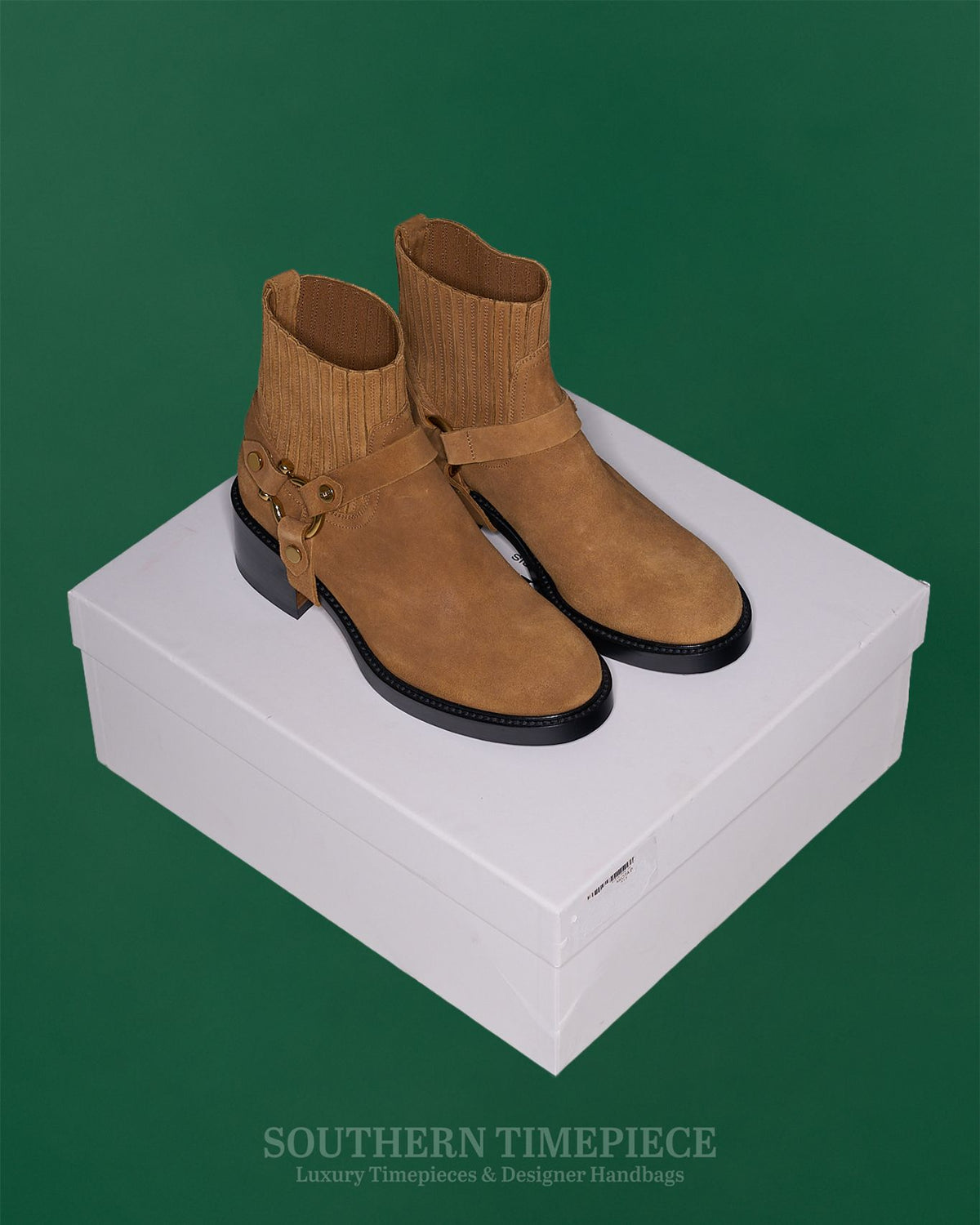 Chloé  Dakota Leather Ankle Boots - Tan Suede Leather (Size 36/US 6)