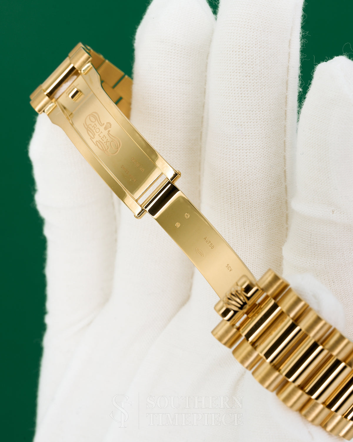 40mm Rolex Day-Date "President" with Rare Black Onyx Baguette Diamond Dial in Solid 18kt Yellow Gold (Ref: 228238)(Year: 2023)(Box & Papers)