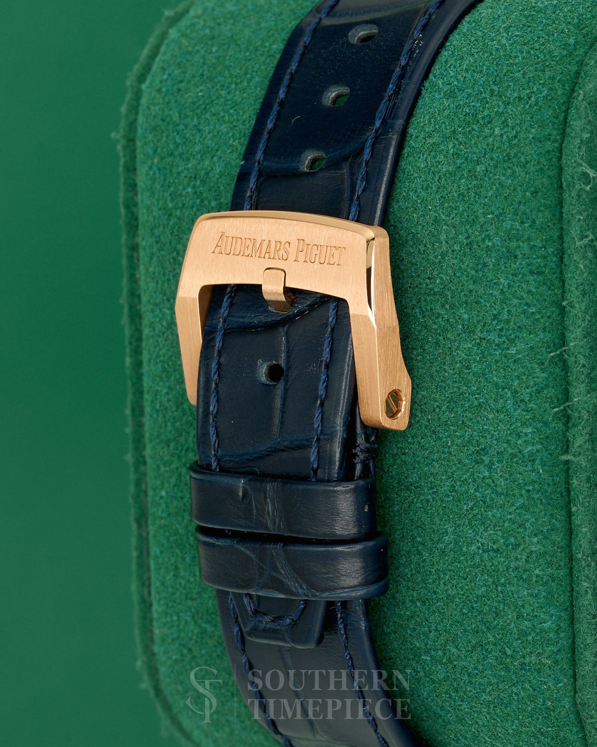 Brand New 2026 Audemars Piguet Code 11.59 Blue in Solid 18kt Rose Gold on Blue Leather (Ref: 15210OR)(Year: 2026)(Box & Papers)
