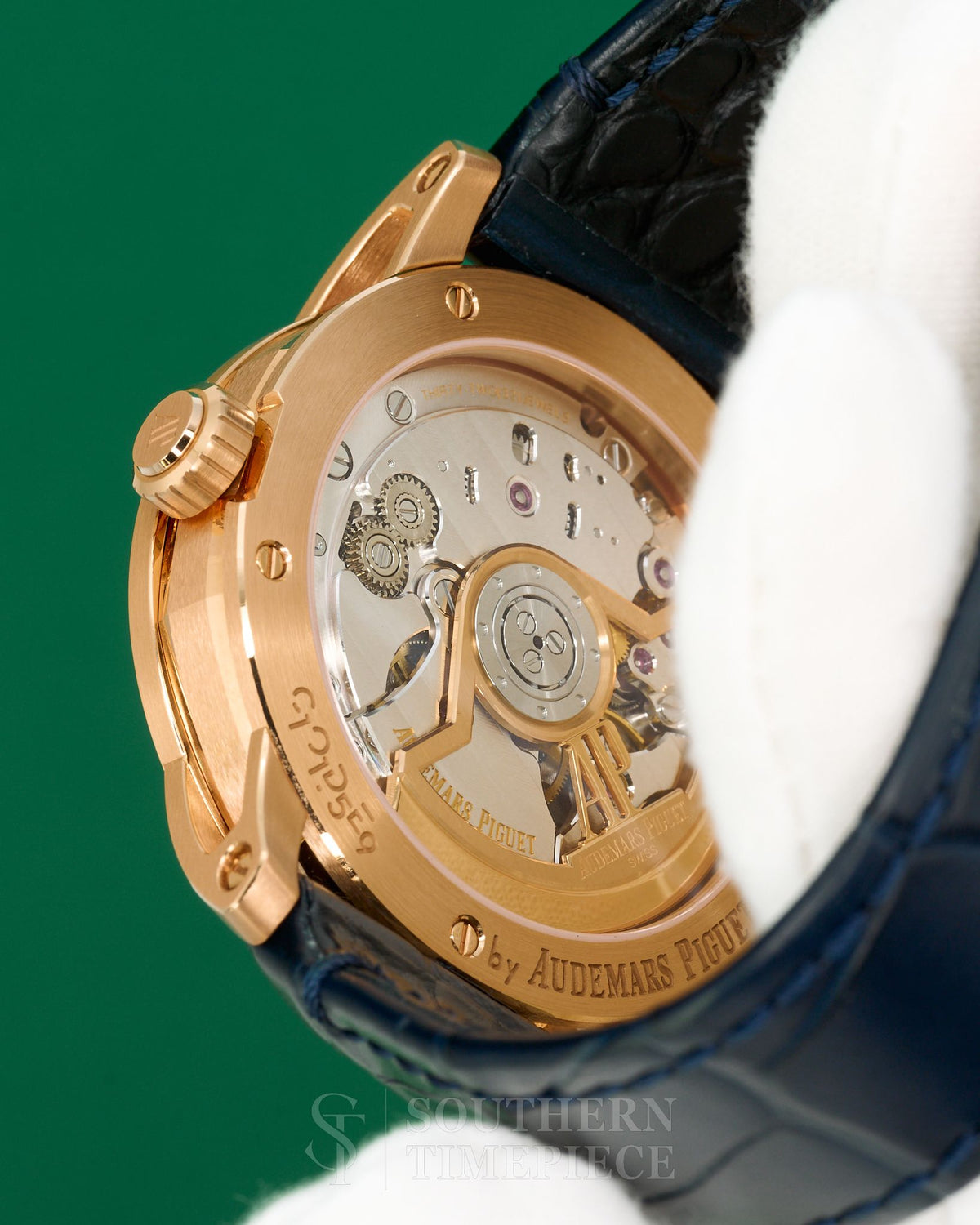 Brand New 2026 Audemars Piguet Code 11.59 Blue in Solid 18kt Rose Gold on Blue Leather (Ref: 15210OR)(Year: 2026)(Box & Papers)