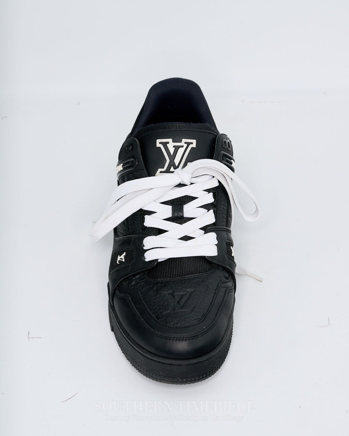 Louis Vuitton Trainers - Black Embossed Monogram Leather