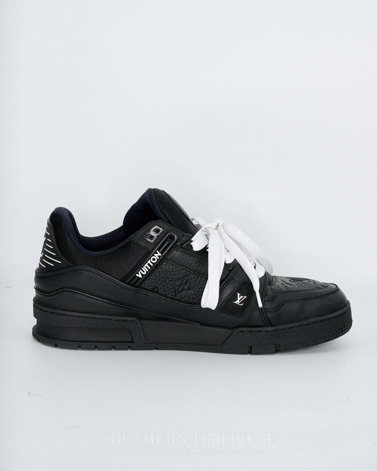 Louis Vuitton Trainers - Black Embossed Monogram Leather