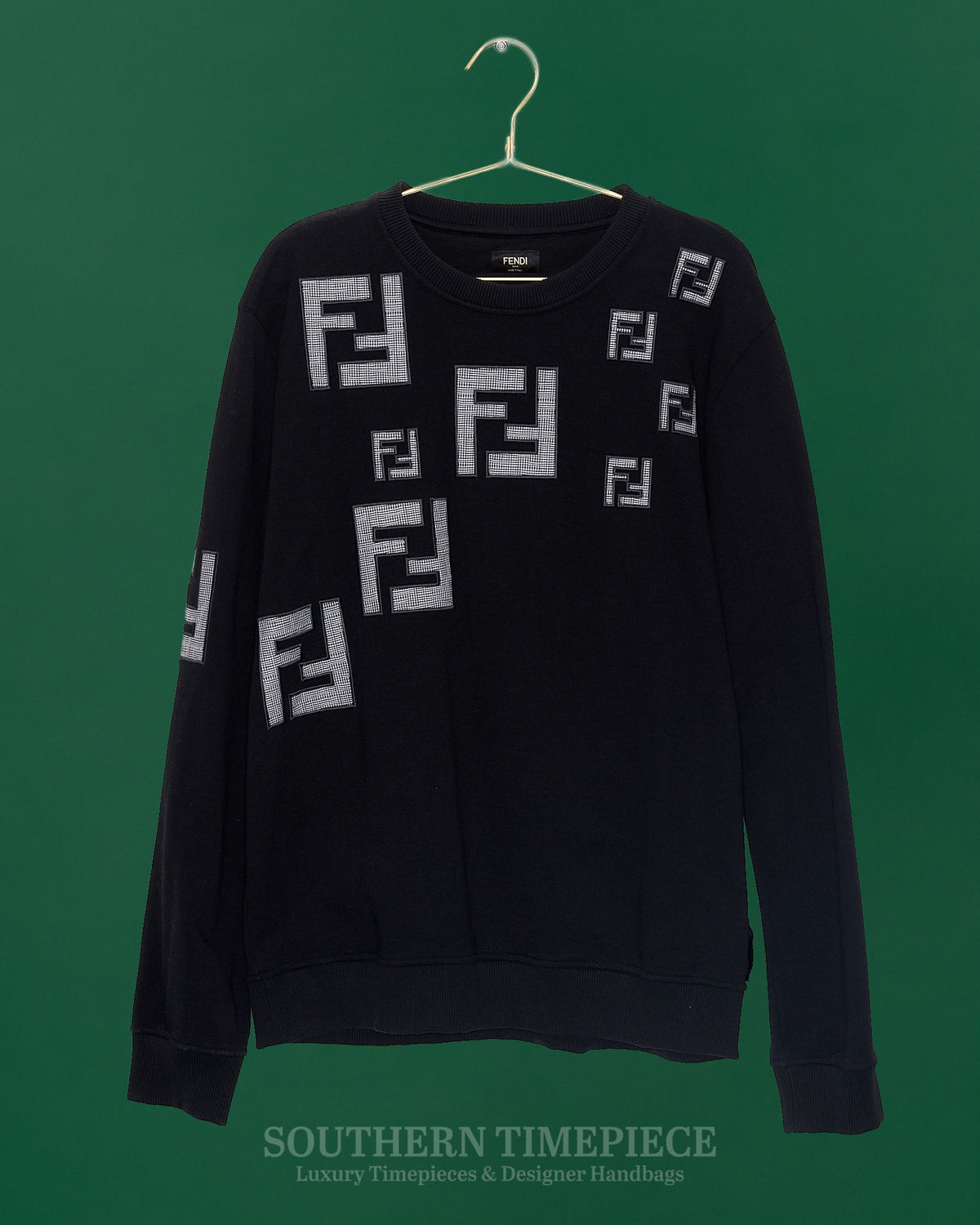 Fendi Logo Sweatshirt - Black (Size XXL)