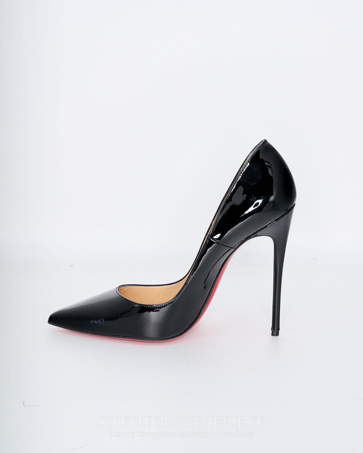Christian Louboutin So Kate 120 Pumps - Black Patent Leather (Size 37.5)