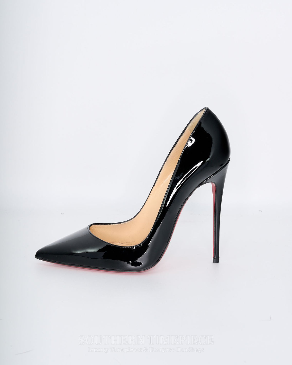 Christian Louboutin So Kate 120 Pumps - Black Patent Leather (Size 37.5)