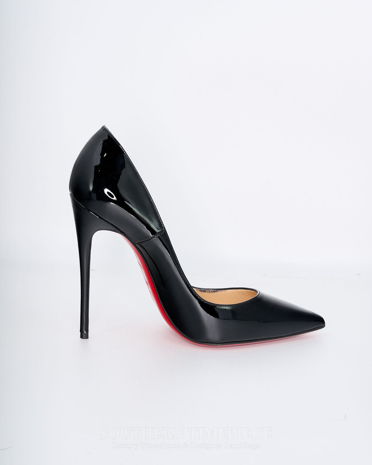 Christian Louboutin So Kate 120 Pumps - Black Patent Leather (Size 37.5)