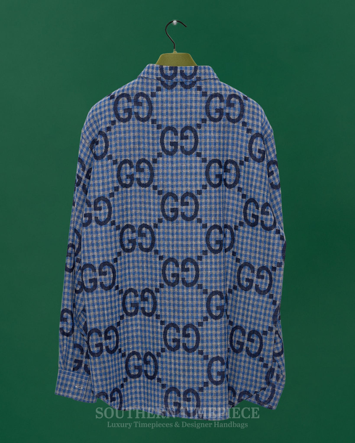 Gucci Checkered GG Wool Shirt (New w/ Tags) (Size 50 / Large)