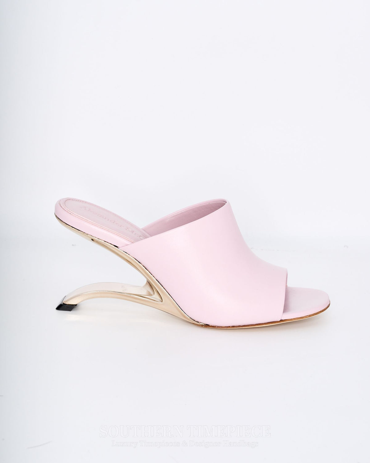 Alexander McQueen Mules - Lilac Leather (Size 36 1/2)