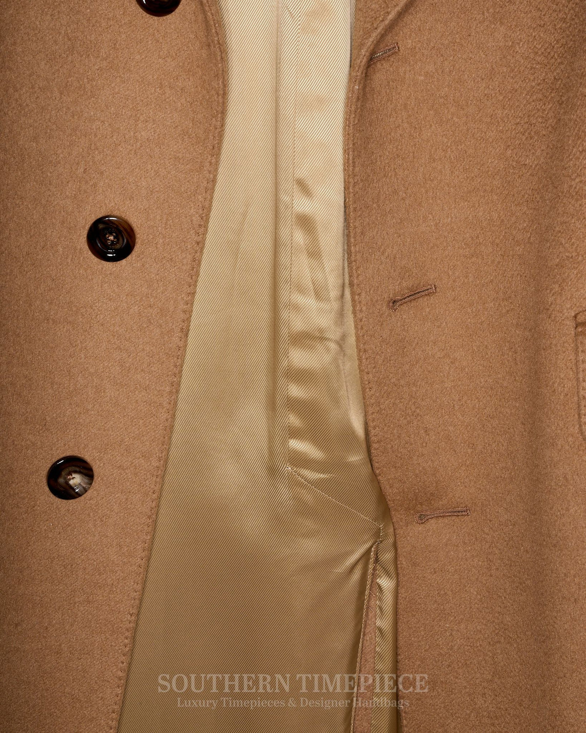 Gucci Aria Single Breasted Coat - Camel Wool & Hair (Size 48/Medium)
