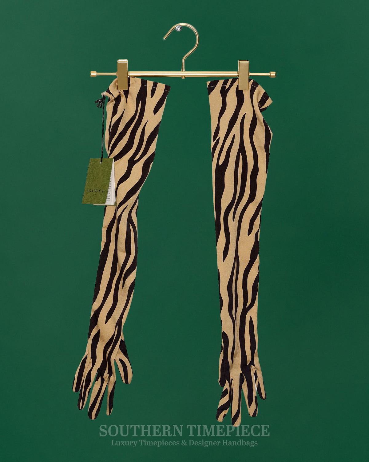 Gucci Twill Opera Gloves - Zebra Print (New w/ Tags)