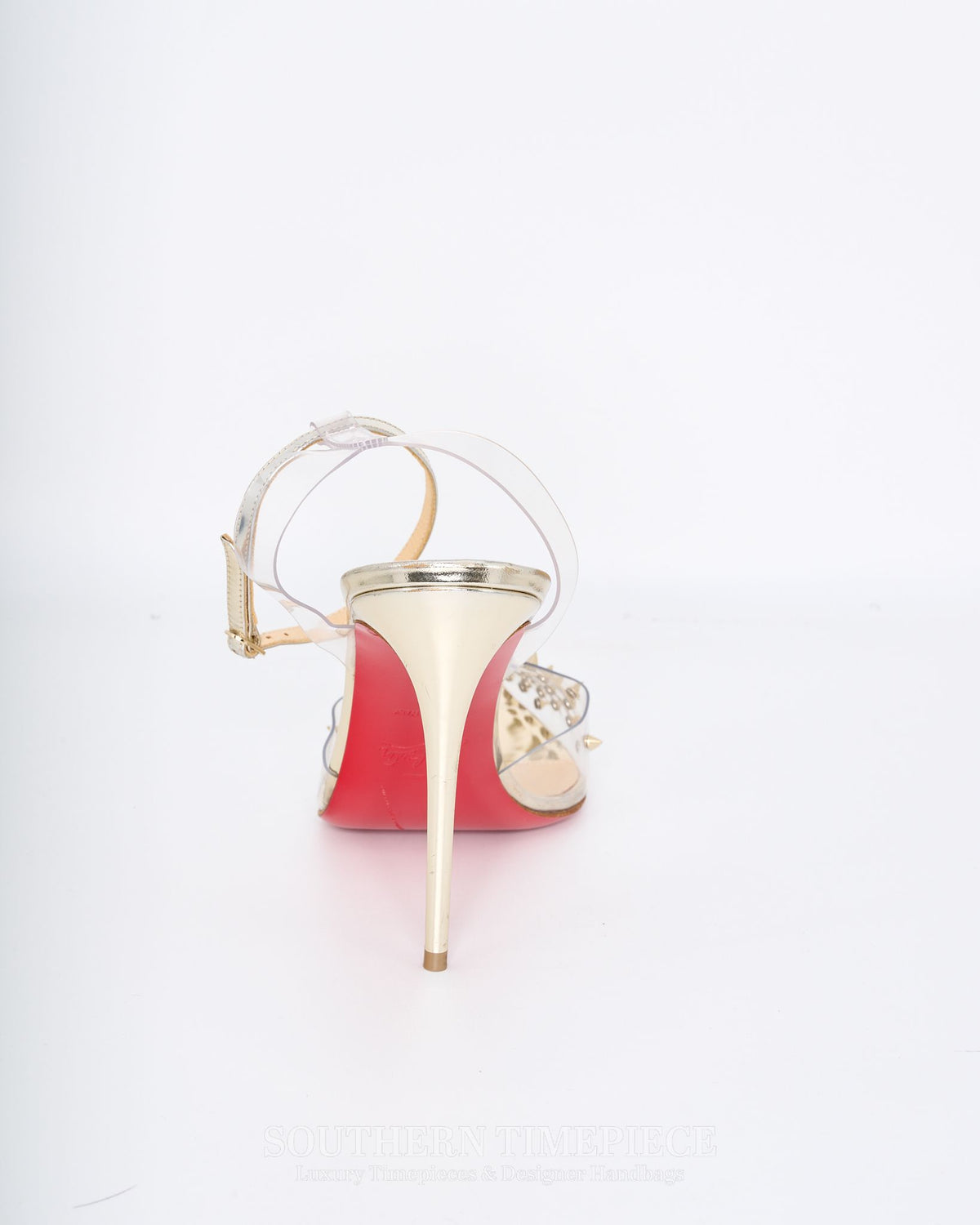 Christian Louboutin Spikoo 100 - PVC Slingback Pumps (Size 38)