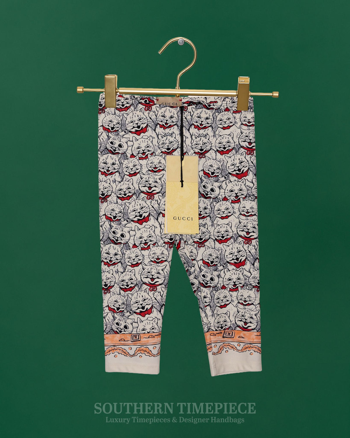 Gucci Kids Cat-Print Leggings 2022 (Size Large) (New w/ Tags)