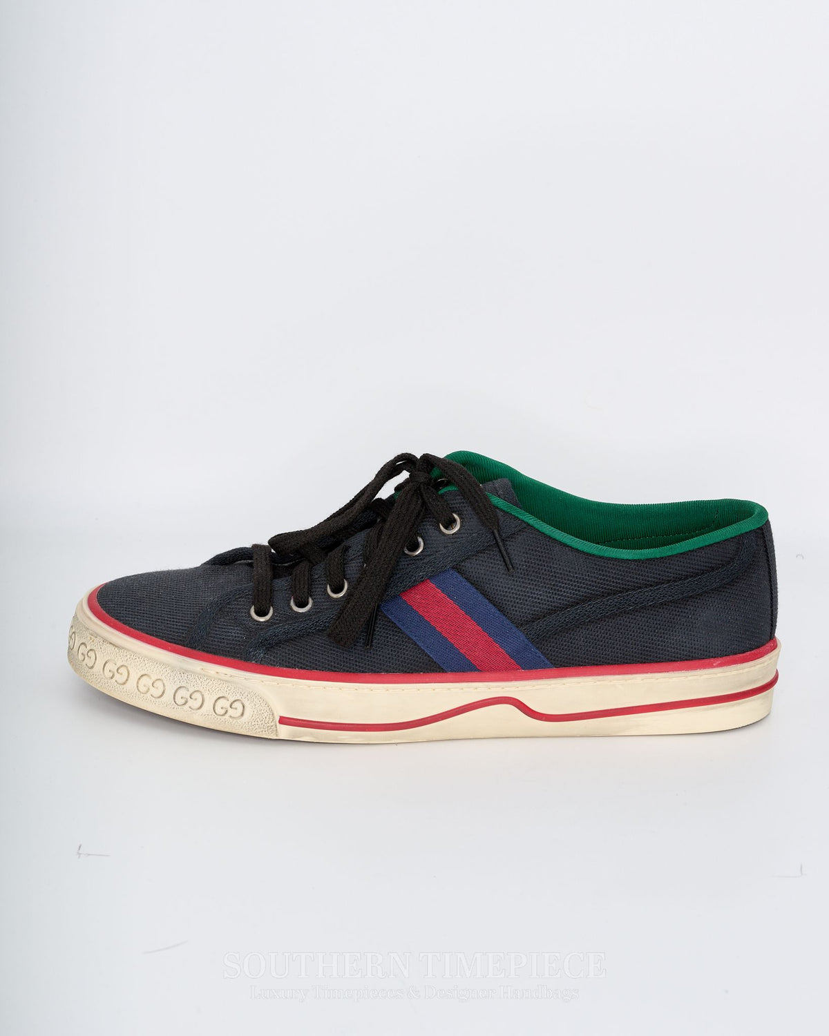 Gucci 1977 Tennis Off the Grid Trainers - Navy Econyl (Men's Size 8)