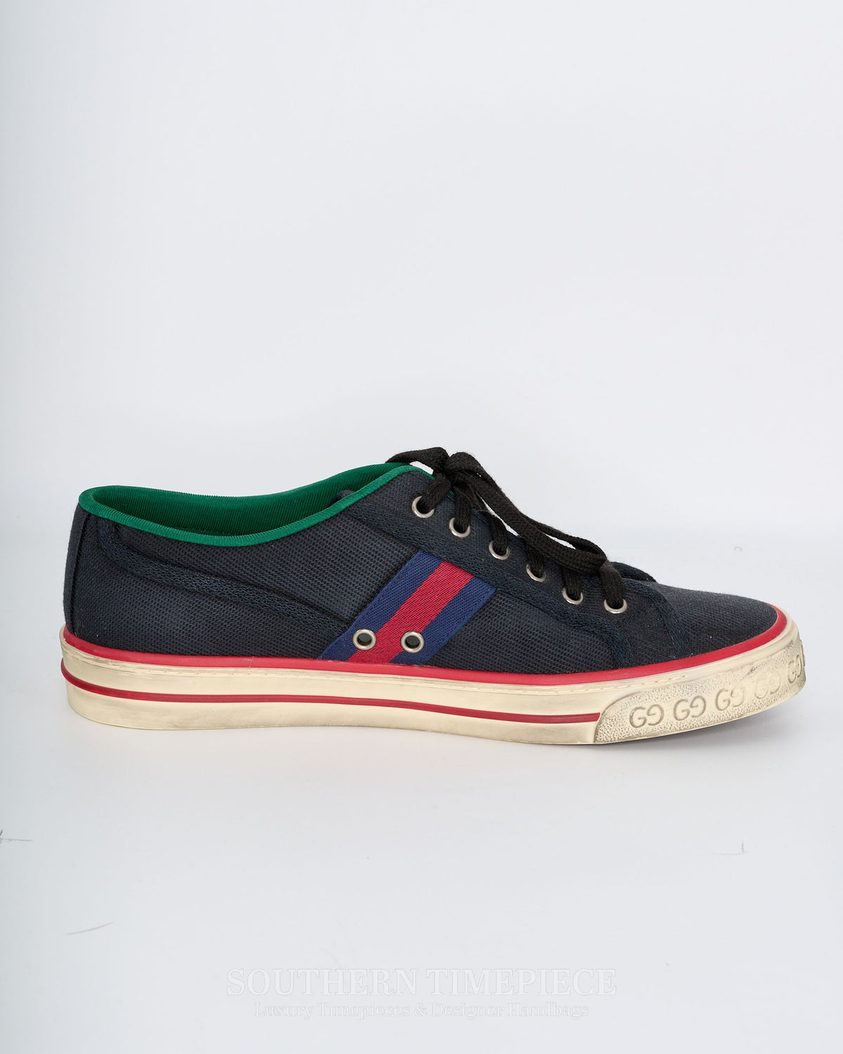 Gucci 1977 Tennis Off the Grid Trainers - Navy Econyl (Men's Size 8)