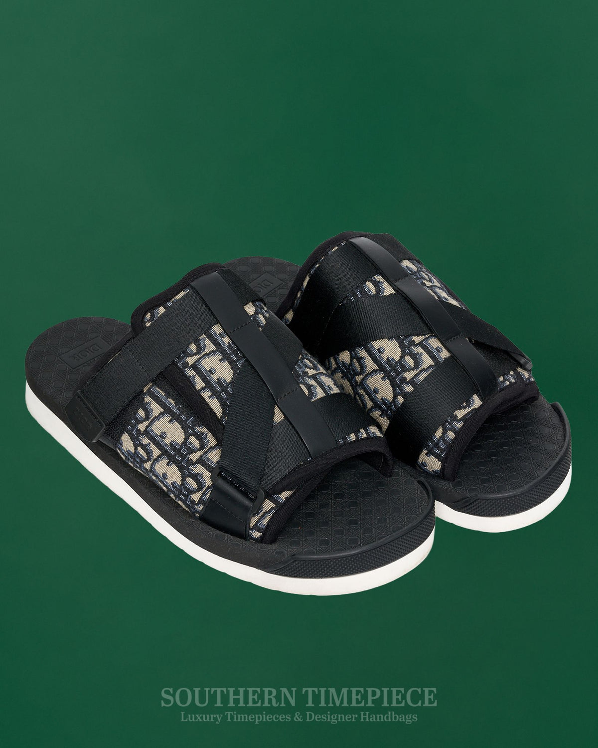 Christian Dior Men's Alpha Sandals - Oblique Jacquard Canvas (Size 42)