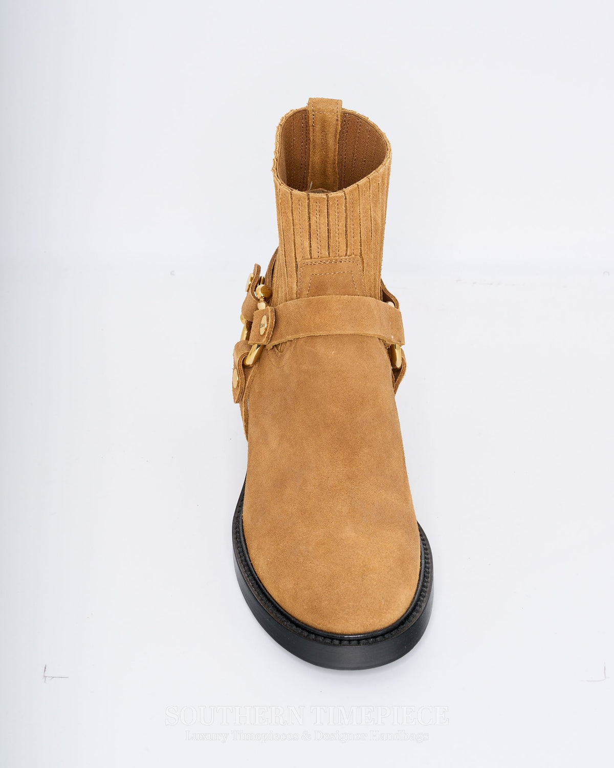 Chloé  Dakota Leather Ankle Boots - Tan Suede Leather (Size 36/US 6)