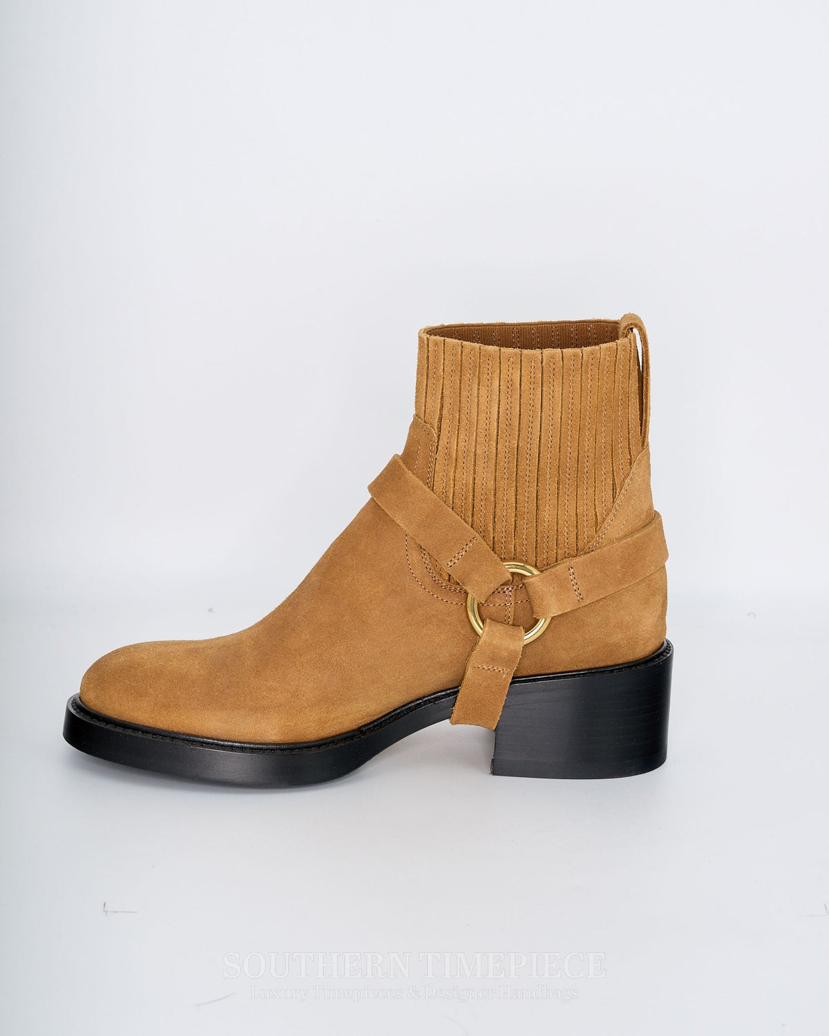 Chloé  Dakota Leather Ankle Boots - Tan Suede Leather (Size 36/US 6)