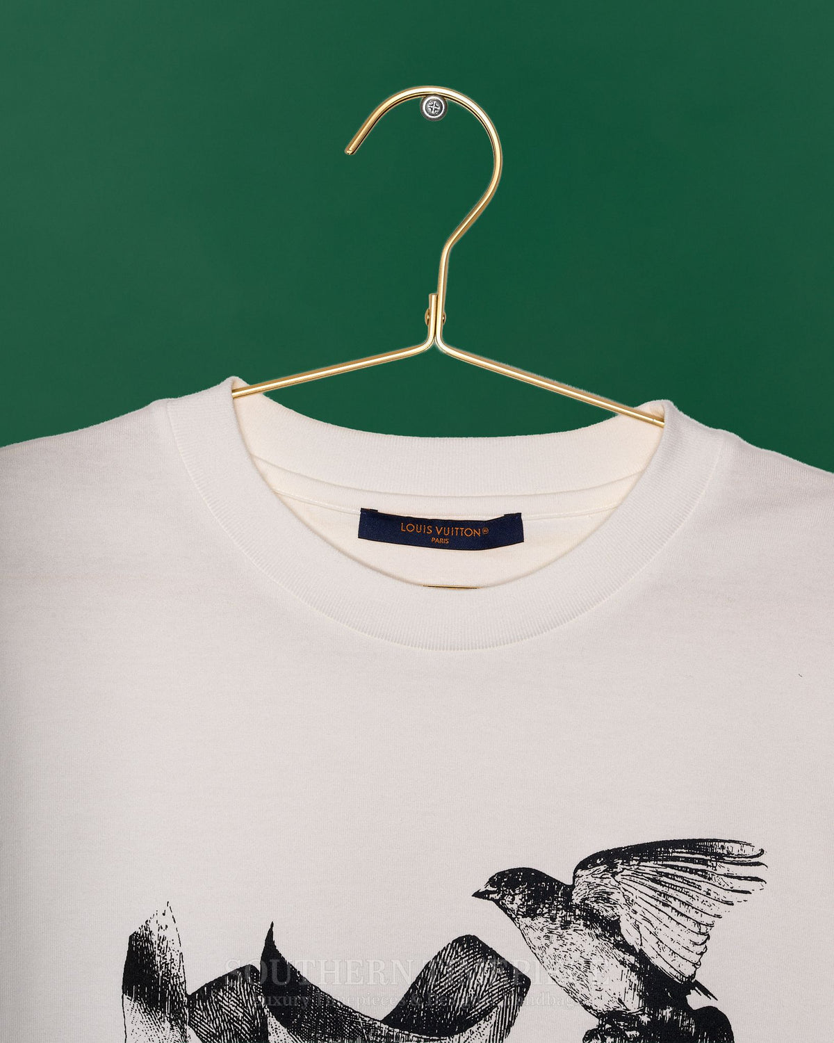 Louis Vuitton 2023 Graphic Print Birds Logo T-Shirt - 100% Cotton (Size Large)