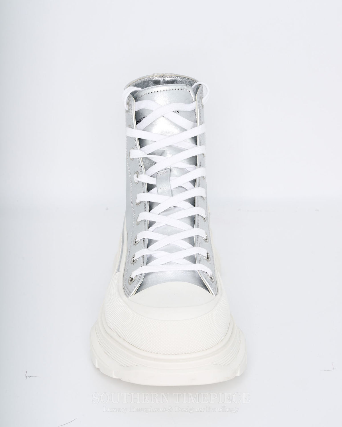 Alexander McQueen Tread Sneaker Boots - Silver White