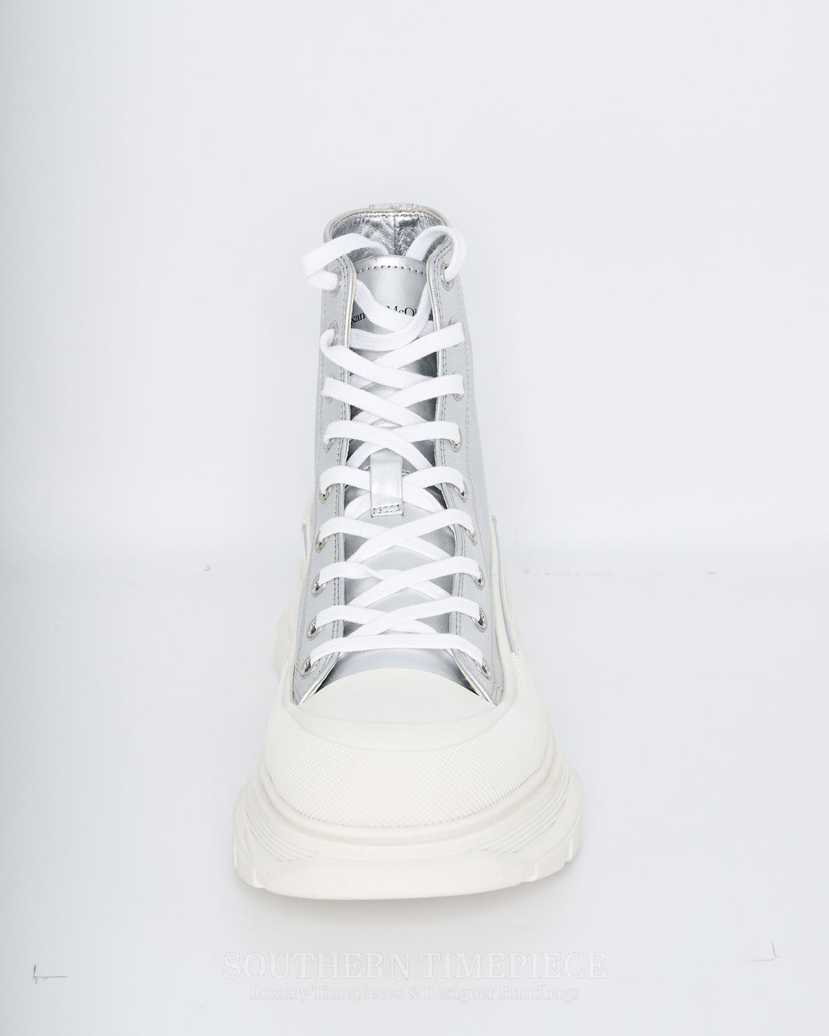 Alexander McQueen Tread Sneaker Boots - Silver White