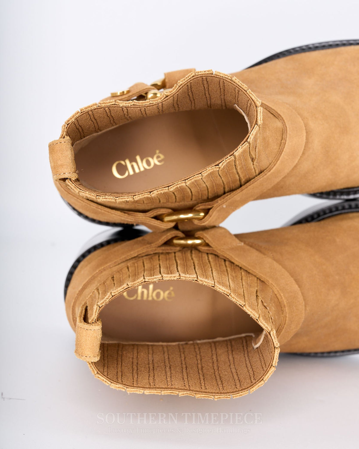 Chloé  Dakota Leather Ankle Boots - Tan Suede Leather (Size 36/US 6)
