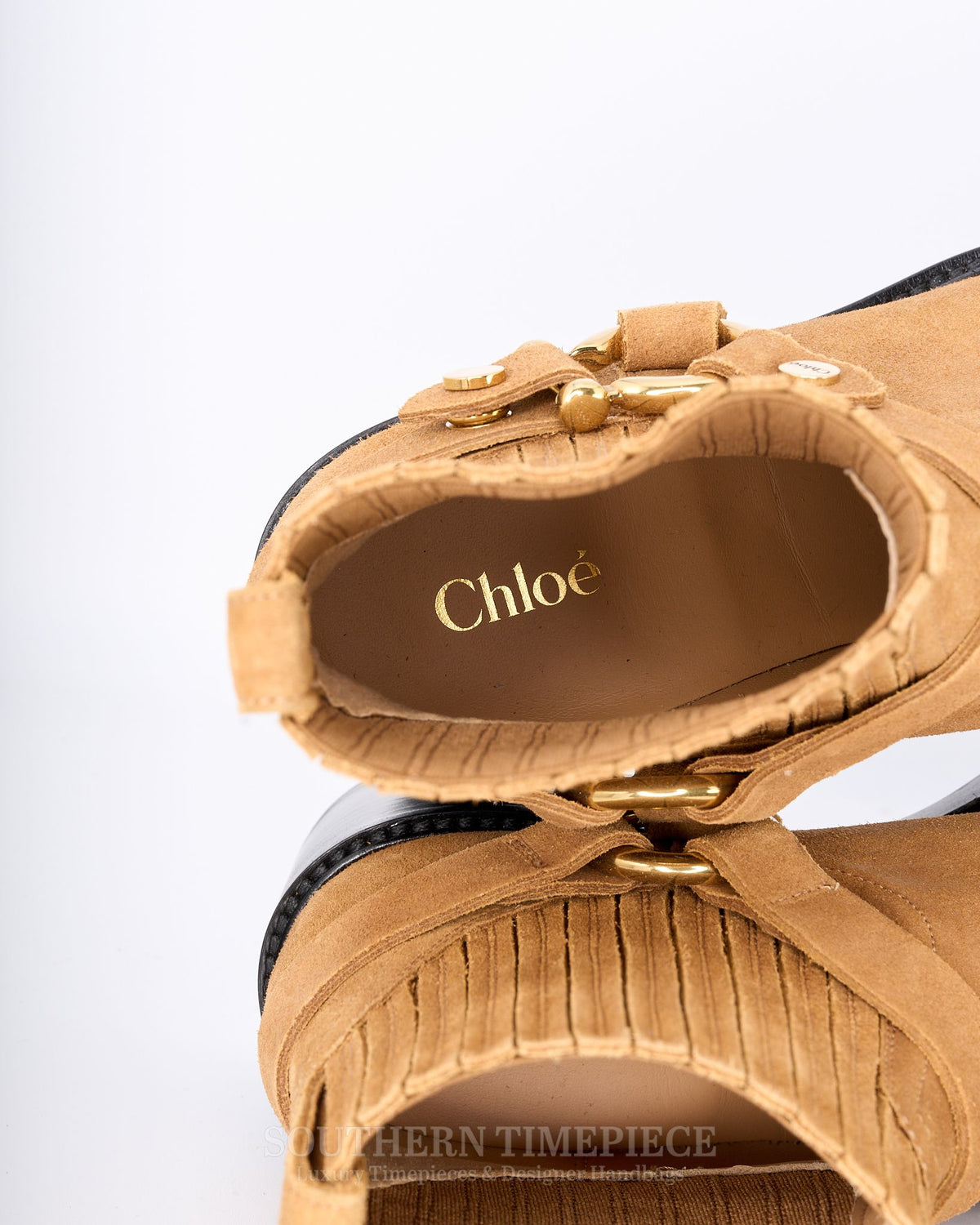 Chloé  Dakota Leather Ankle Boots - Tan Suede Leather (Size 36/US 6)