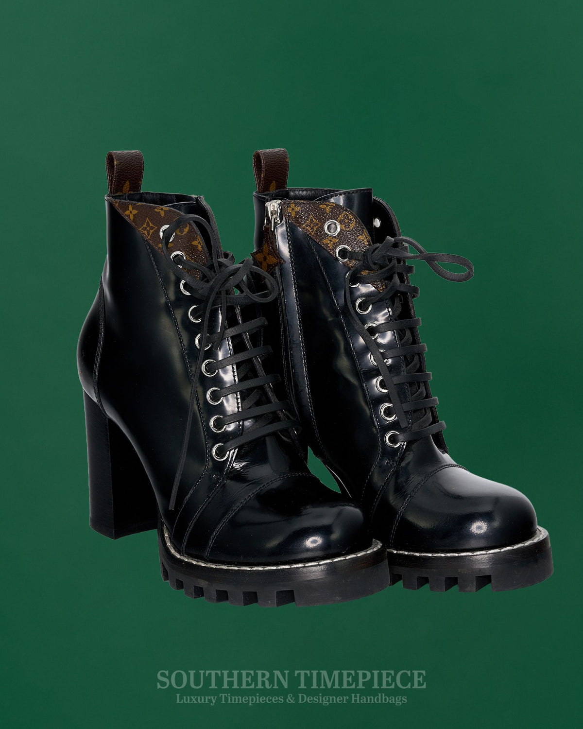Louis Vuitton Leather Star Trail Ankle Boots Size 37