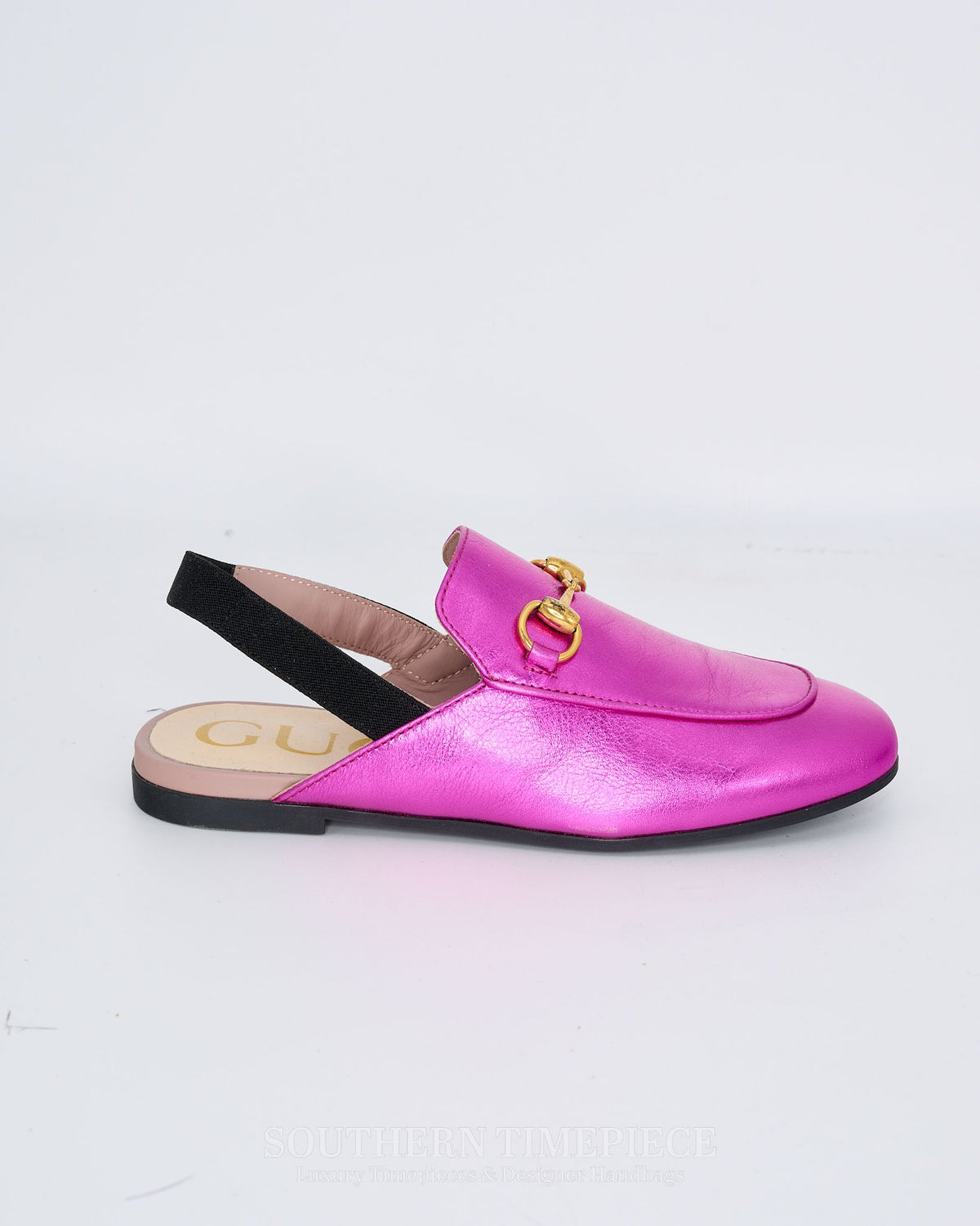 Gucci Kids Horsebit Jordaan Loafers - Silver Metallic Leather (Size 32 / US 1)