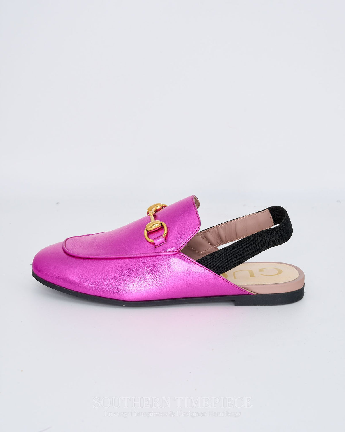 Gucci Kids Horsebit Jordaan Loafers - Silver Metallic Leather (Size 32 / US 1)