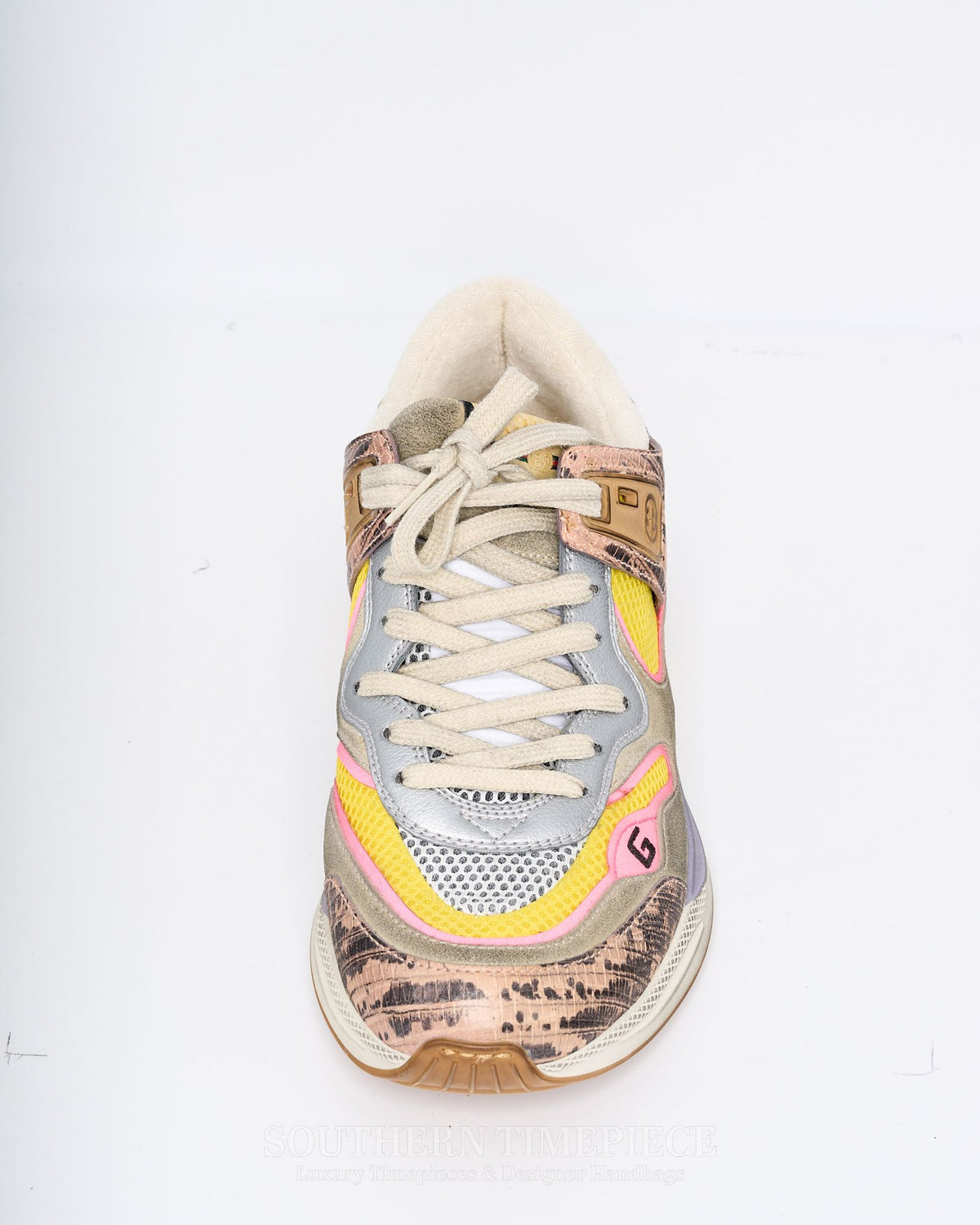 Gucci Women's Ultrapace Ace Distressed Suede Sneakers US Size 10