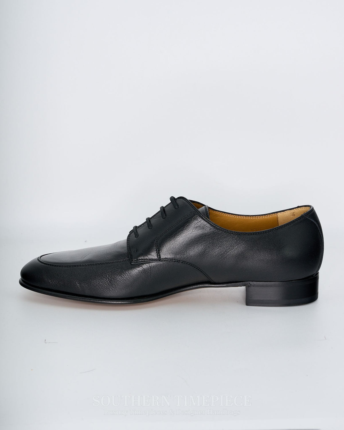 Gucci Men's Lace Up Shoes - Black Mandala Goat Leather (Size 10.5)