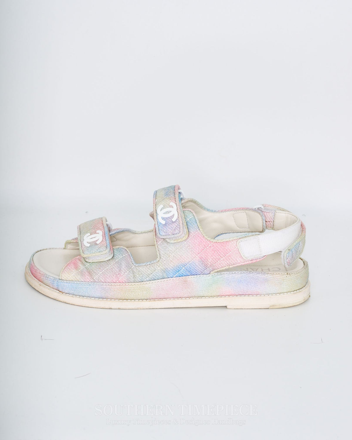 Chanel Rainbow Quilted Dad Sandals (Size 41 / US 10.5)