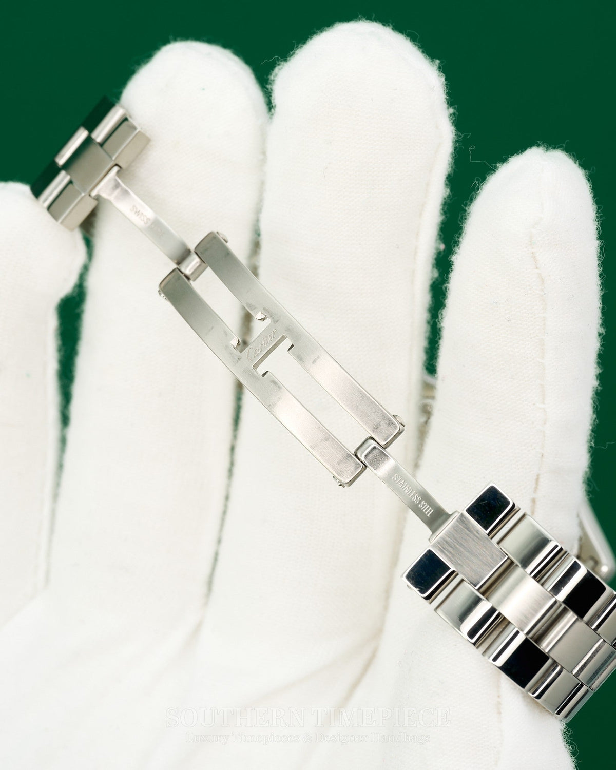 32mm Cartier Roadster with Pink Roman Dial in Stainless Steel with Custom Diamonds (Ref: W62017V3)(Year: 2000's-2010's)