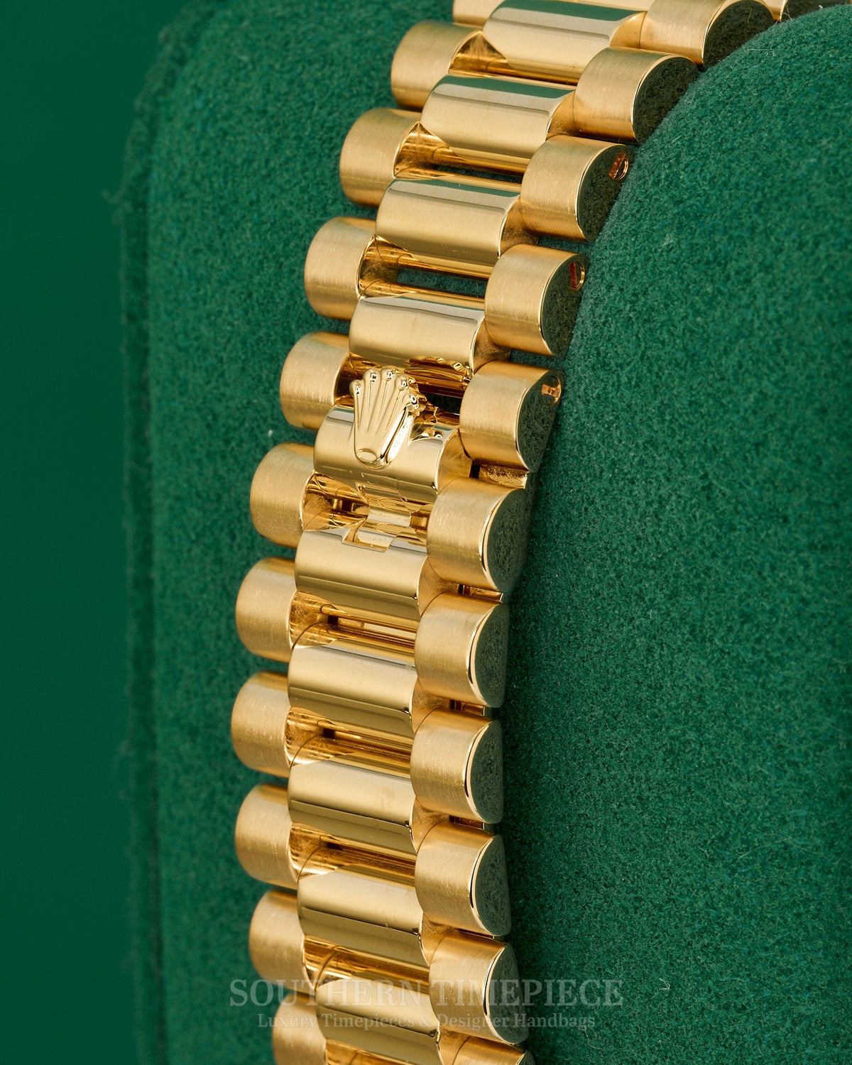 40mm Rolex Day-Date "President" with Factory Black Baguette Diamond Dial and Diamond Bezel in Solid 18kt Yellow Gold (Ref: 228348RBR)(Year: 2019)(B&P)