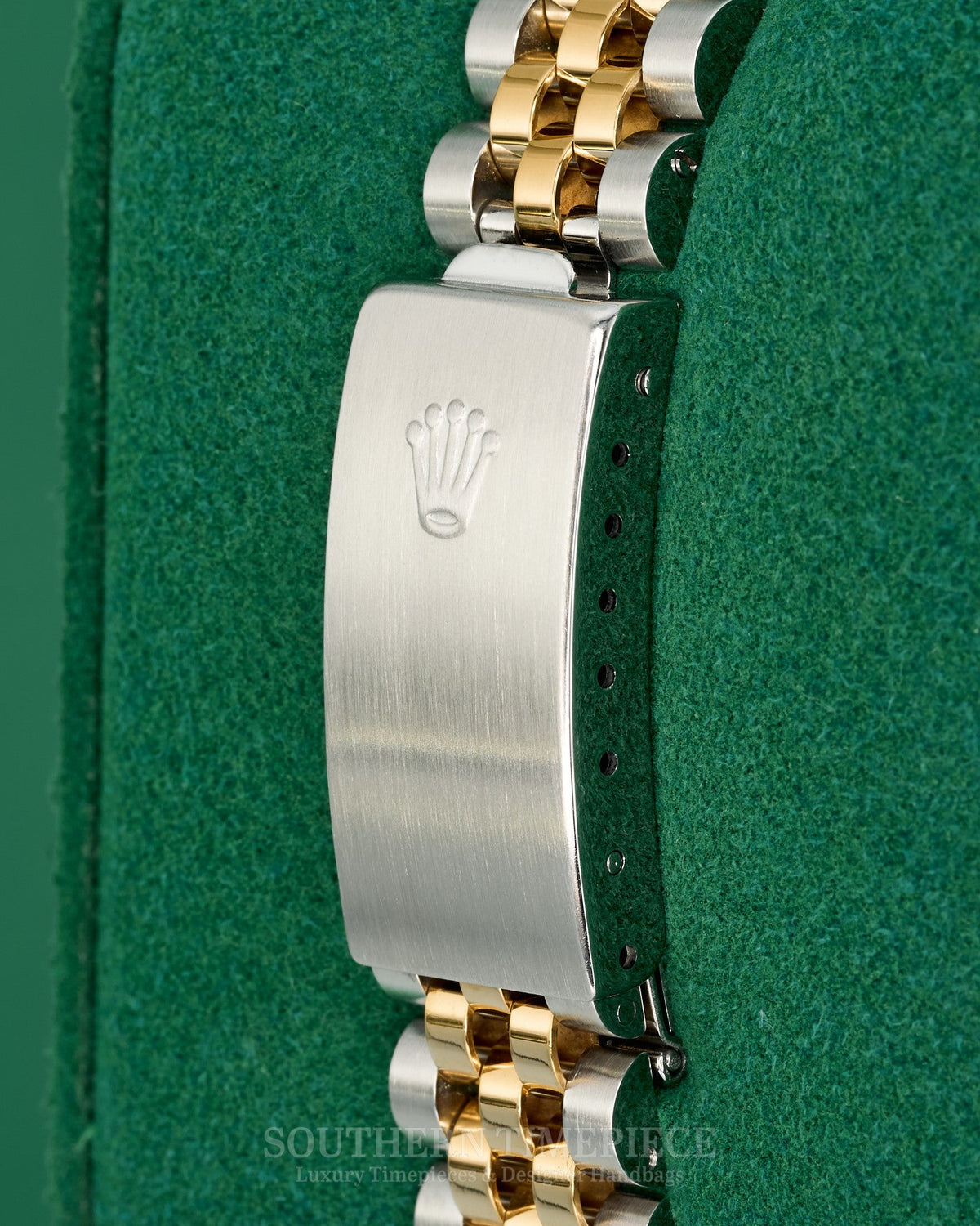 31mm Rolex Datejust with Custom Mother of Pearl Diamond Dial and Diamond Bezel in 18kt Yellow Gold and Stainless on Jubilee (Ref: 68273)(Year: 1989) (M332235)