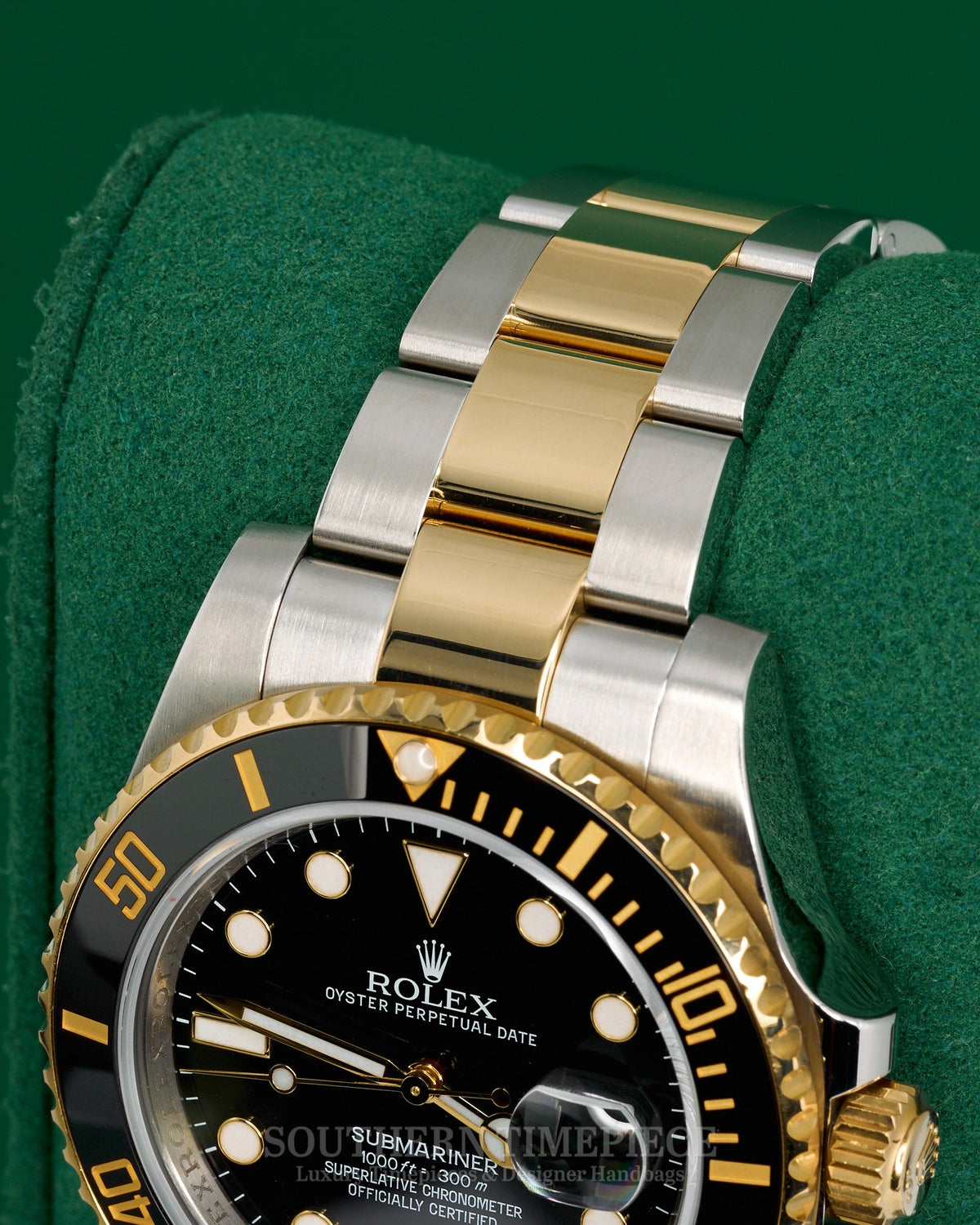 40mm Rolex Submariner with Black Dial and Bezel in 18kt Yellow Gold and Stainless on Oyster (Ref: 116613LN)(Year: 2016)(Box & Papers)