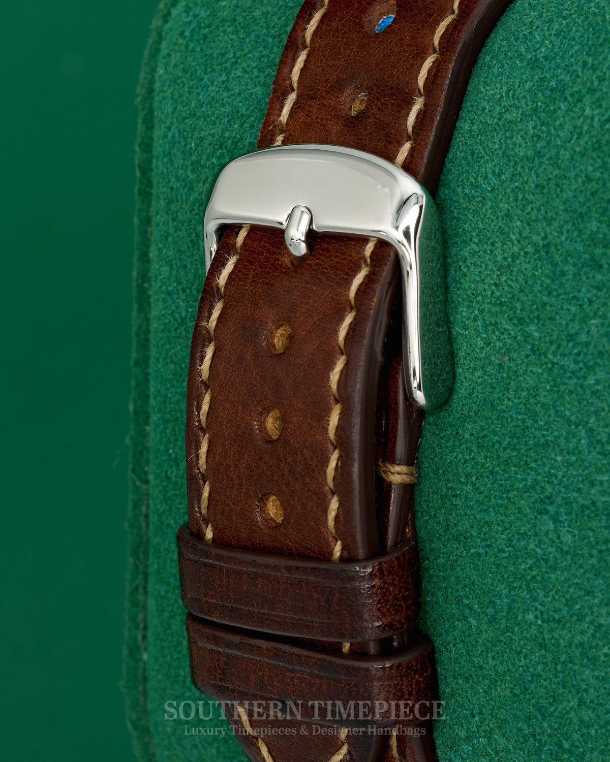 34mm Rolex Air-King with Silver Stick Dial in Stainless Steel on Brown Leather (Ref: 14000)(Year: 1991)