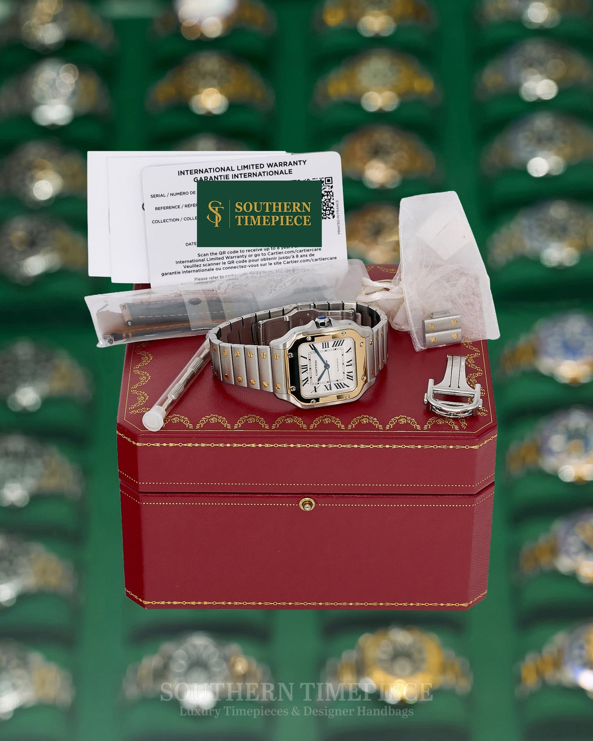 35mm Cartier Santos Medium in 18kt Yellow Gold and Stainless Steel (Ref: W2SA0016)(Year: 2021)(Box & Papers)